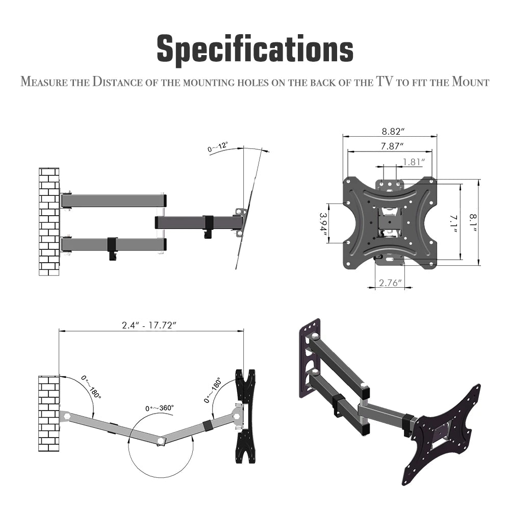 Support TV 50 pouces orientable