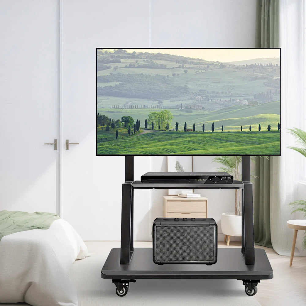 Support TV sur pied avec roulettes
