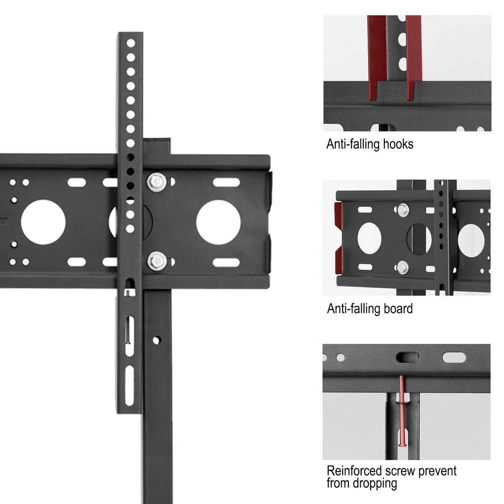 Support TV sur pied réglable en hauteur