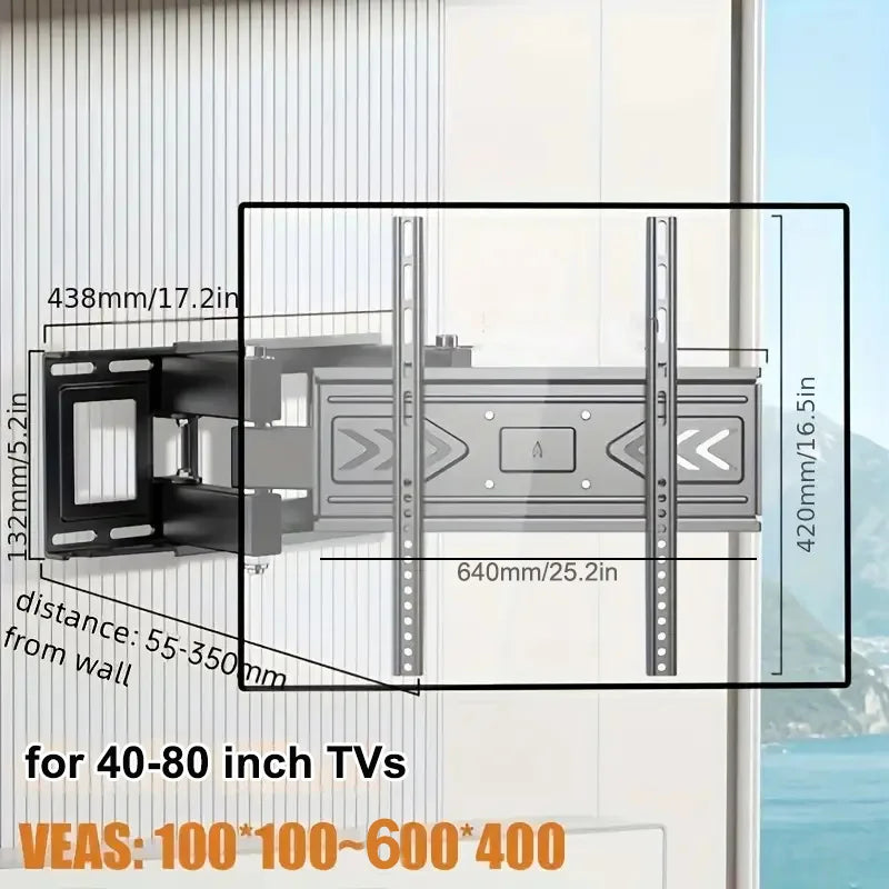 Support TV orientable et inclinable
