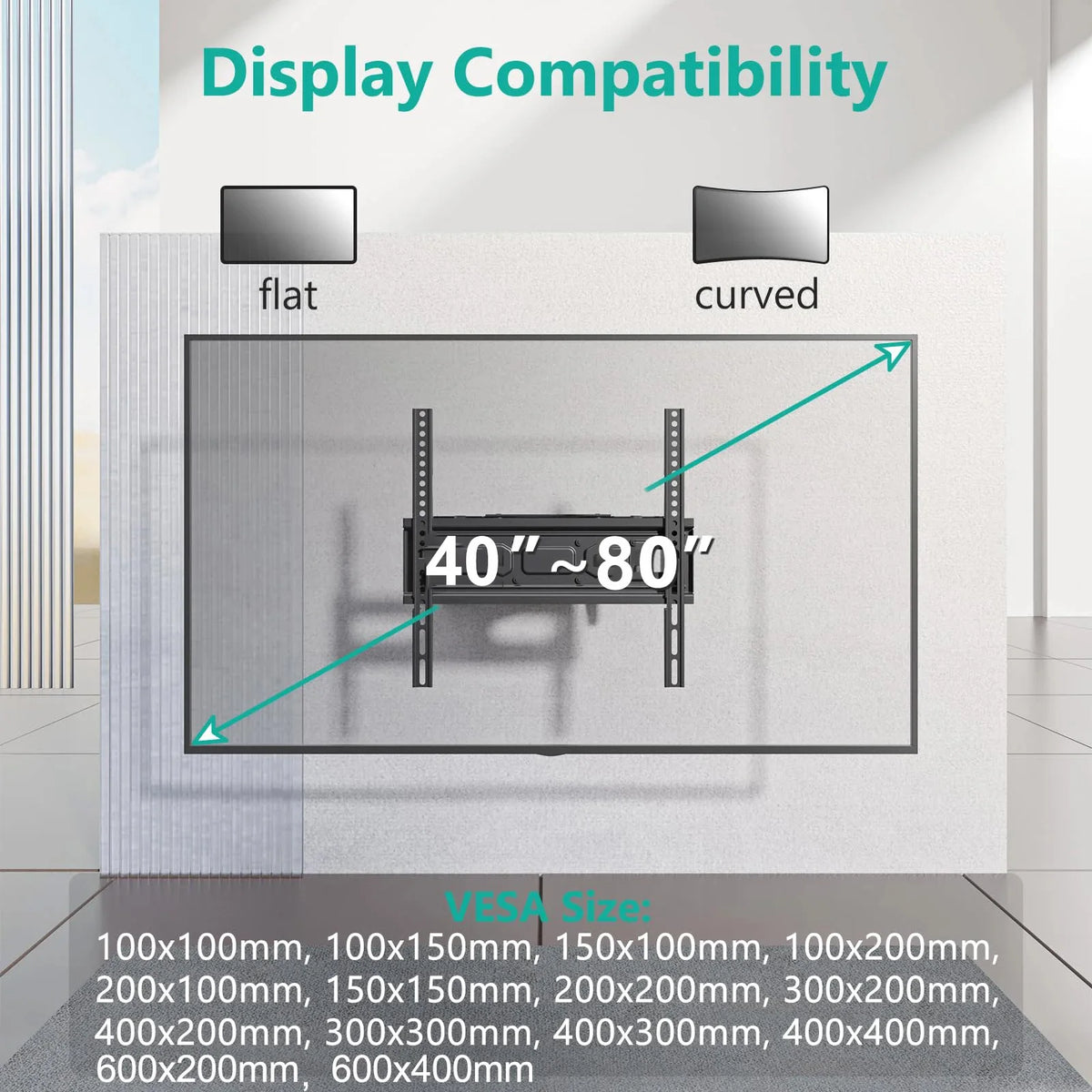 Support TV orientable et inclinable
